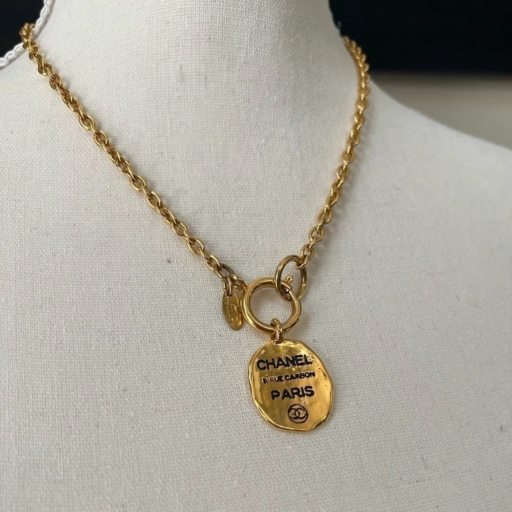 CHANEL Vintage Rue Cambon Paris Pendant Necklace